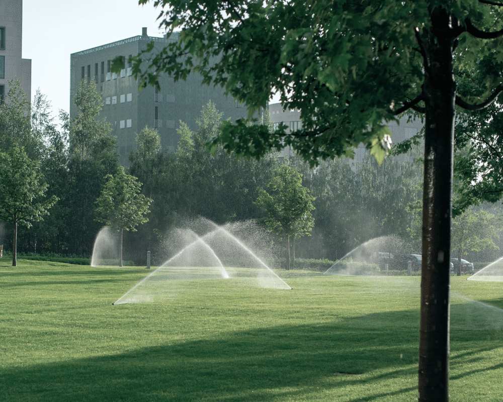 Mapleshore crew mowing and maintaining lawns in the GTA