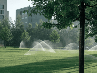 Mapleshore crew mowing and maintaining lawns in the GTA