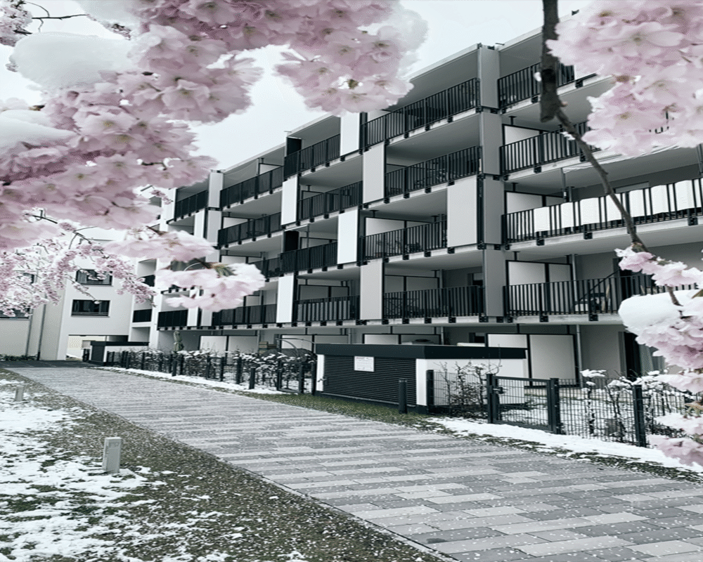Mapleshore snow plow clearing a commercial parking lot in the GTA
